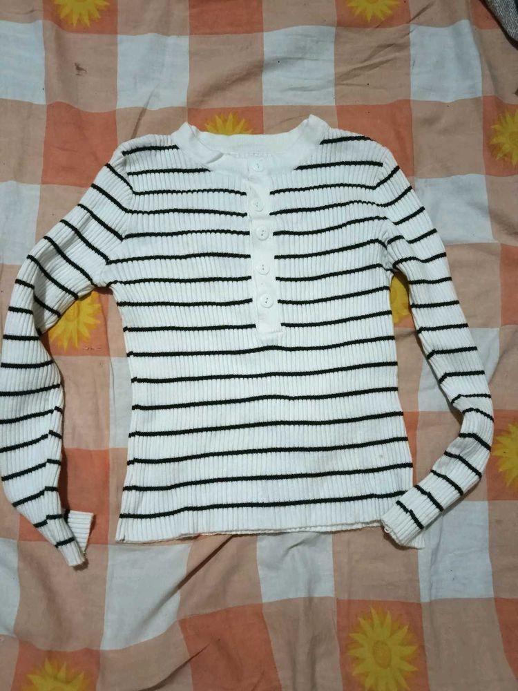 Striped Knit Top