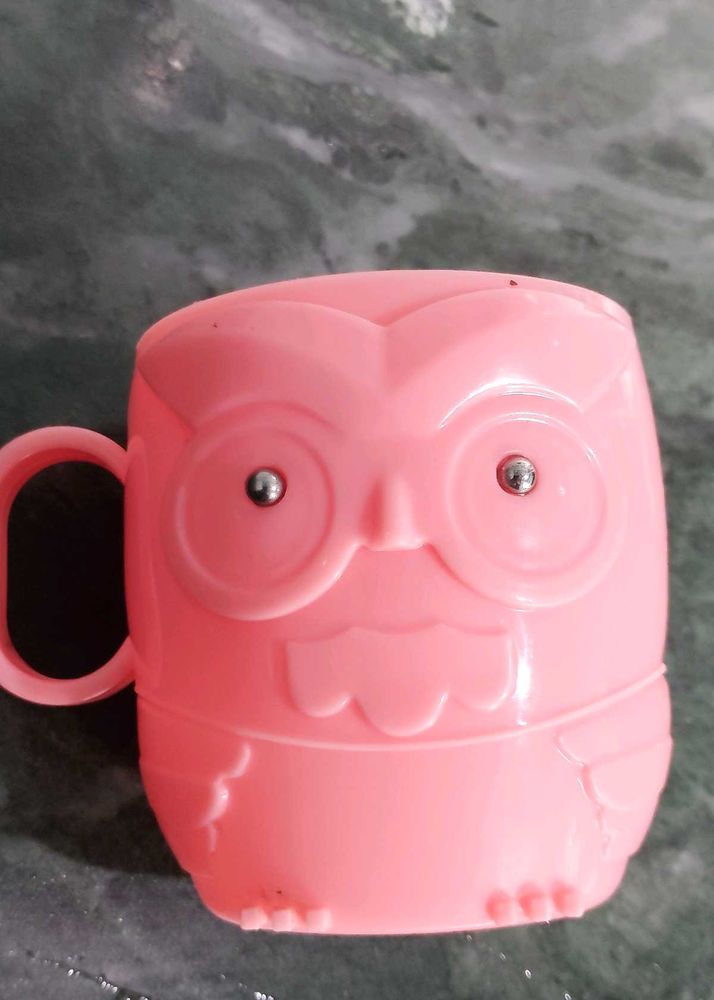 Vintage Pink Kids Owl Mug
