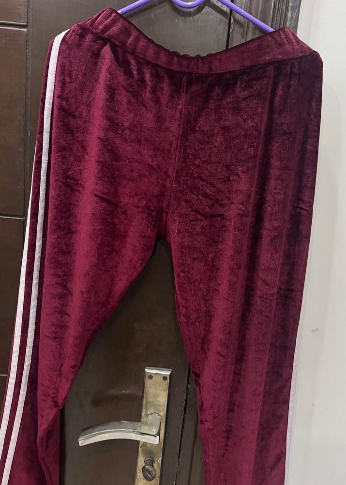 Velvet Track Pants - Stylish &amp; Comfy