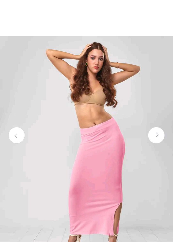 Lyra Cotton Spandex Light Pink Saree Shapewear