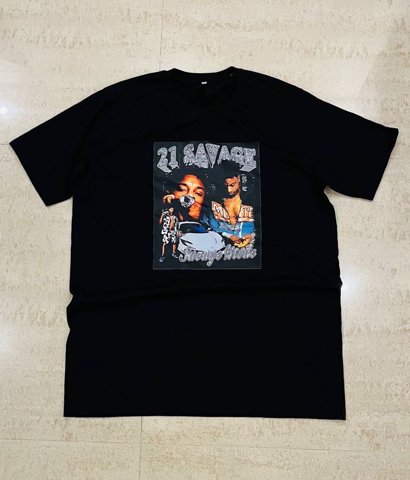 Black Printed Tshirt