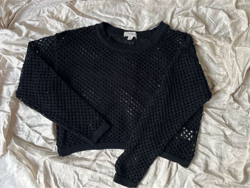 Crochet Hollow Knit Mesh Top