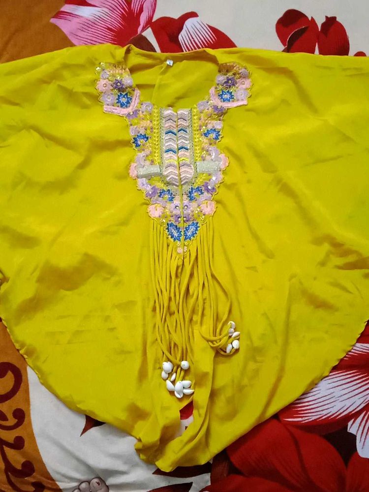 Indo western elegant Yellow dress