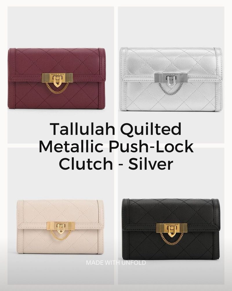 Quilted Metallic Clutch- 4 colors