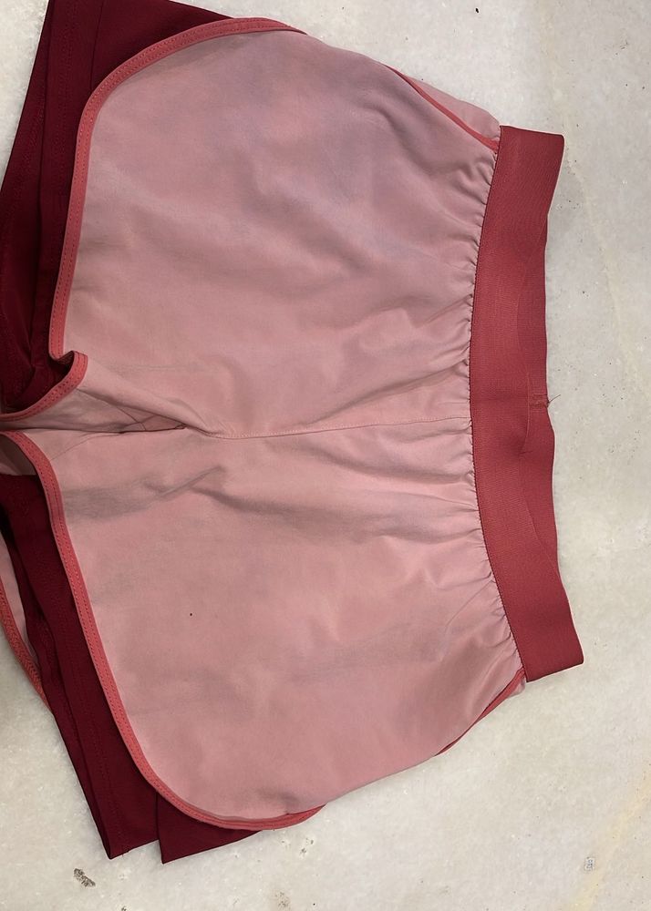 Pink &amp; Burgundy Running Shorts