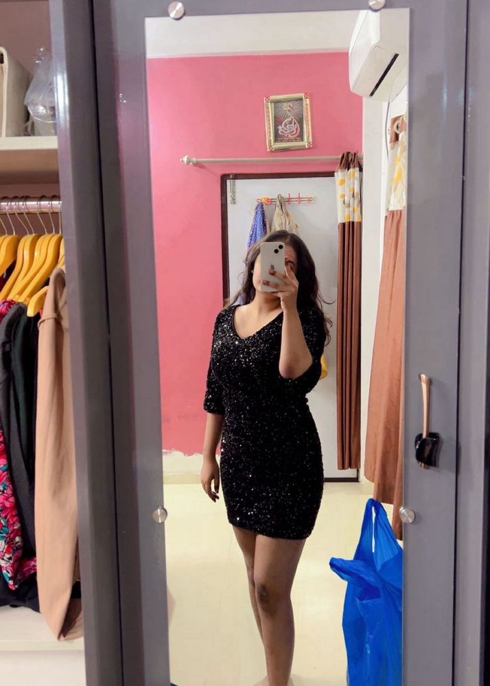 Sparkling Black Party Dress