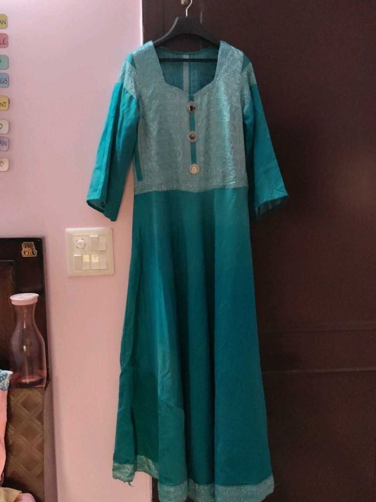 Elegant Green Flared Gown