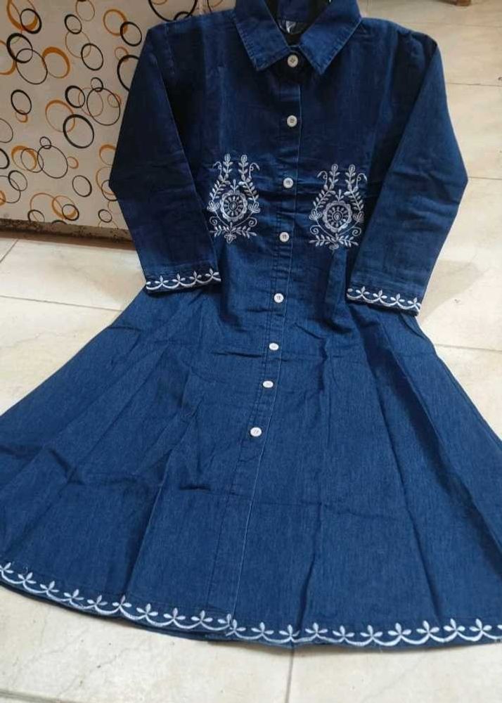 Girs Denim Dress