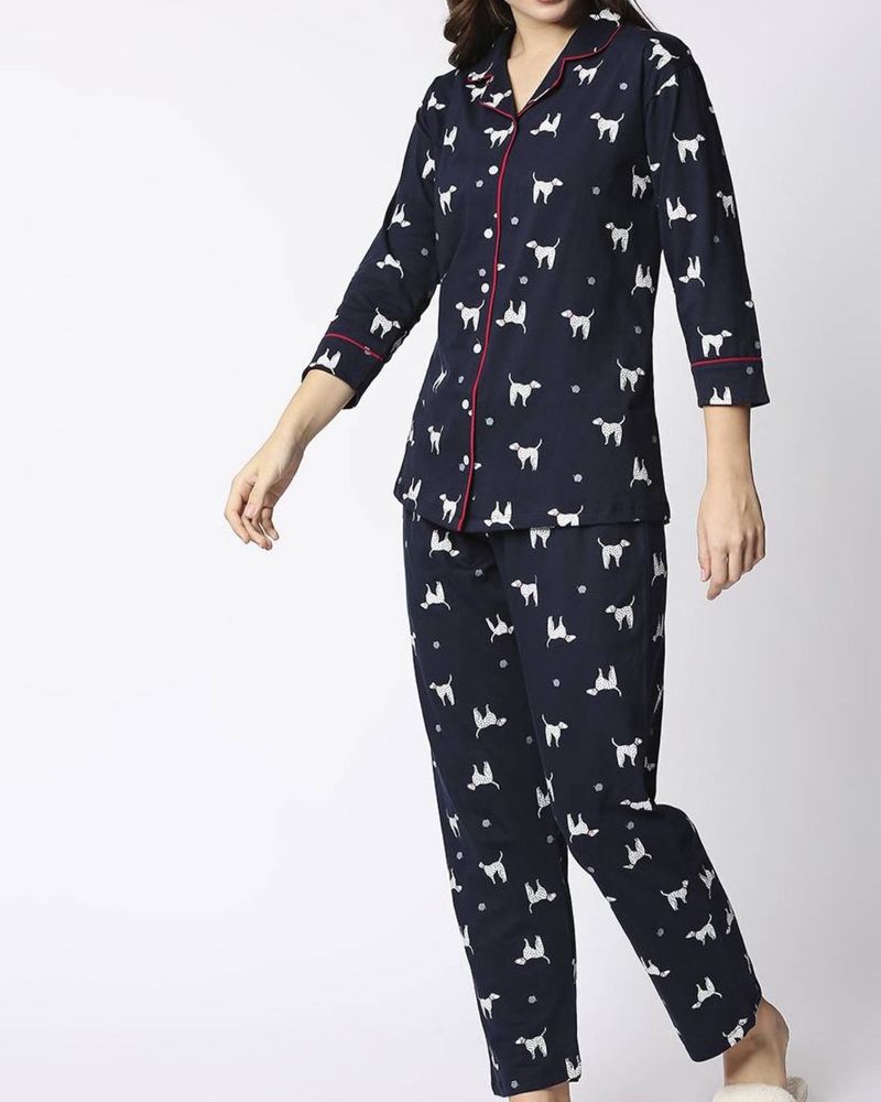 Women Sleepwear 1 Shirt And Pyjama Night Suit