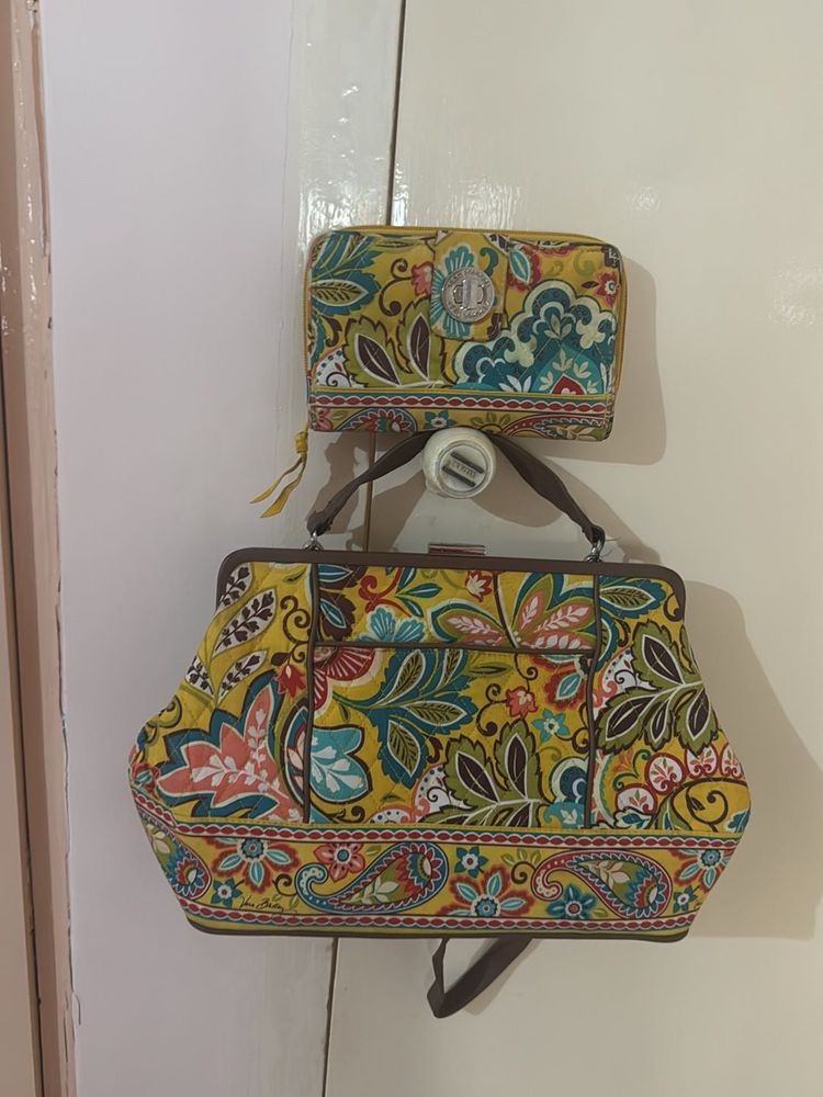 Vera Bradley Purse and Wallet Set