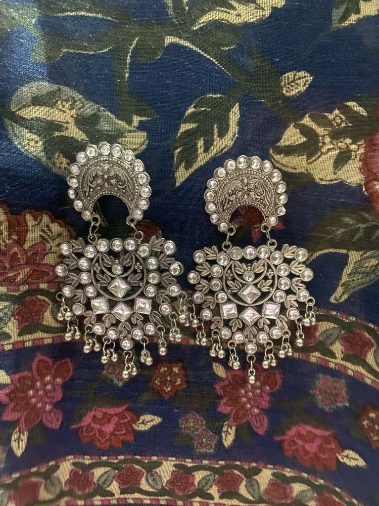 Oxidized Silver Earrings