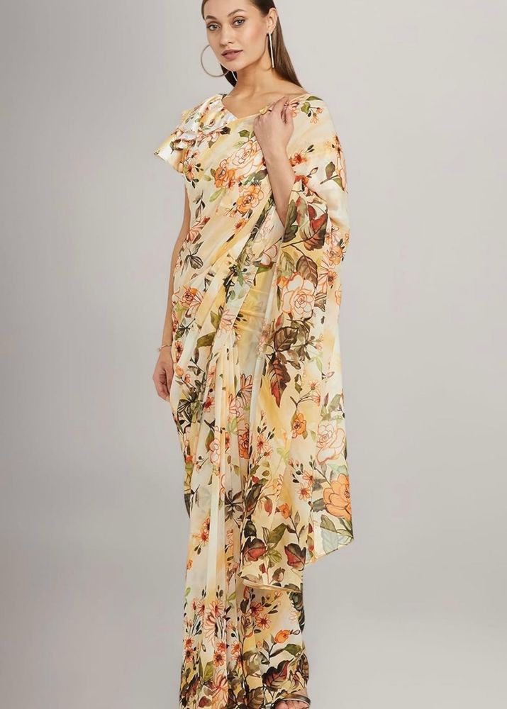 RIVER Floral Print Saree