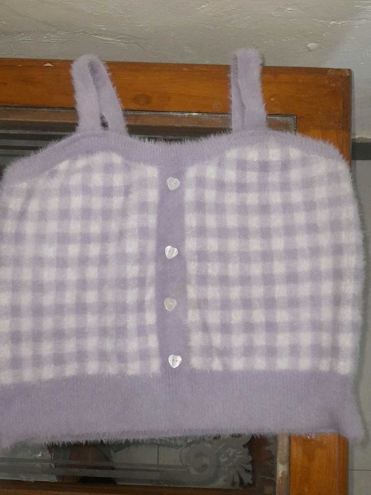 Cute lavender girl Crop Top