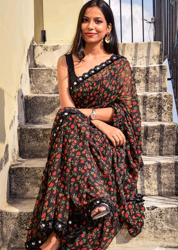 Black Saree From Amazon