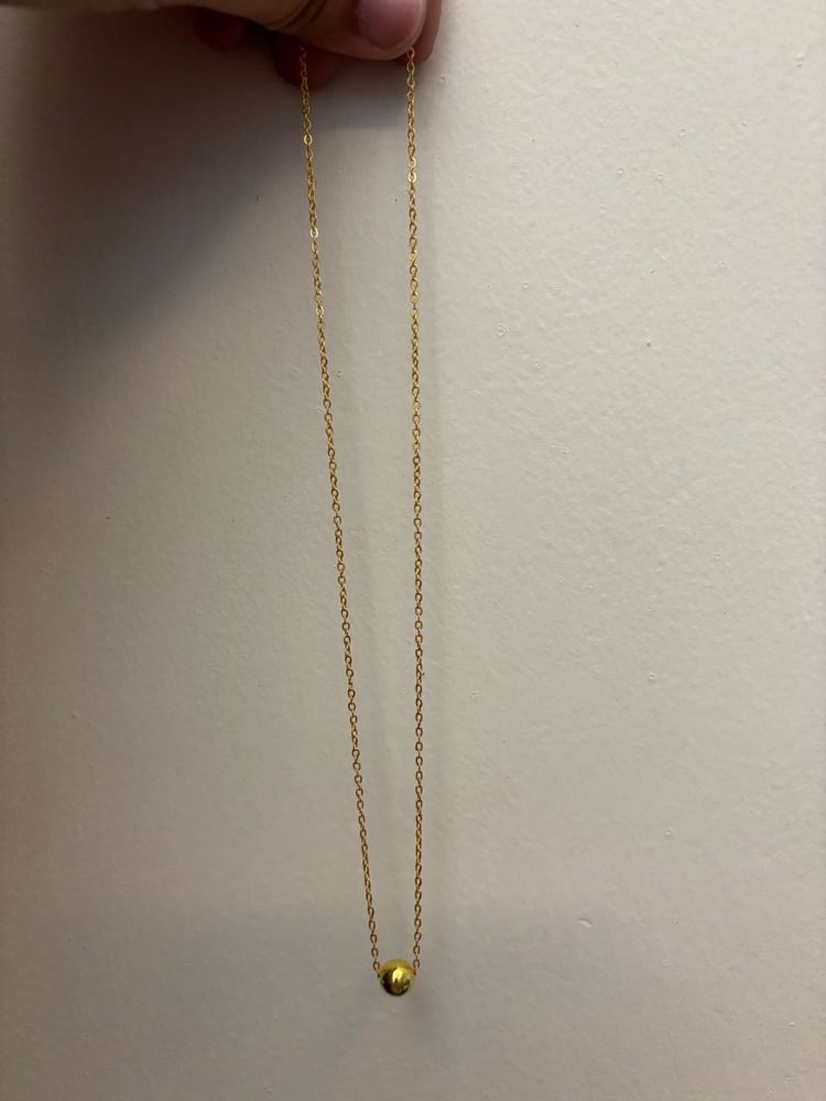 Gold Ball Pendant Necklace