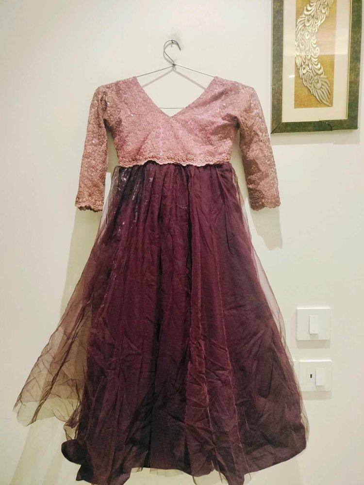 Elegant Purple Sequin Party Dress