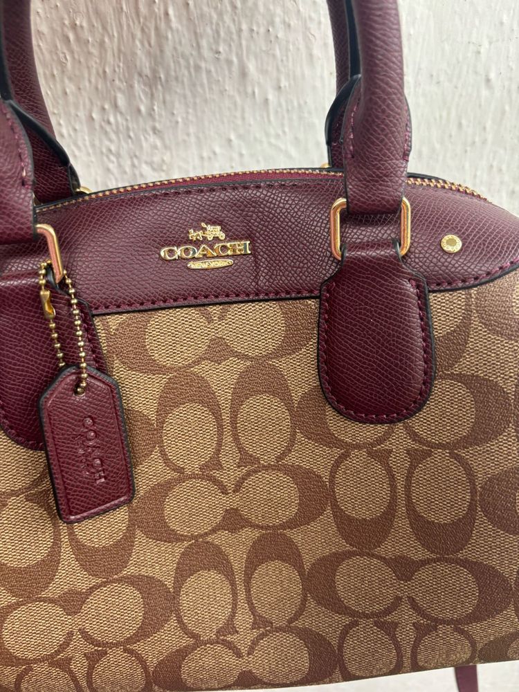 Coach Speedy Medium - Blush Pink &amp; Burgundy