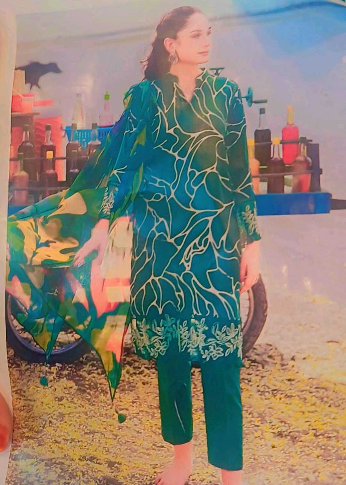 Pakistani karachi pech work  3 pc suit