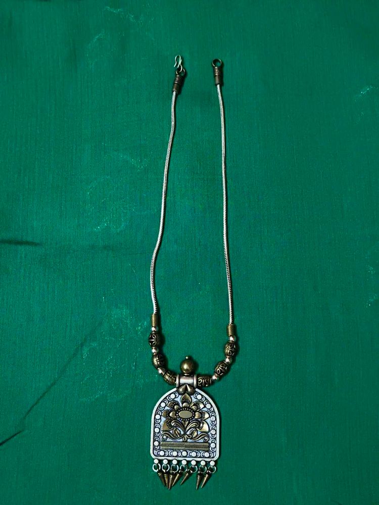 Ethnic Silver Necklace
