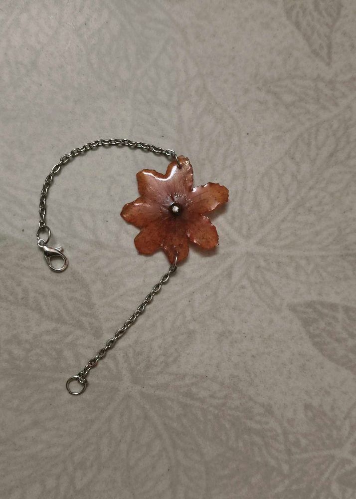Real flower resin bracelet