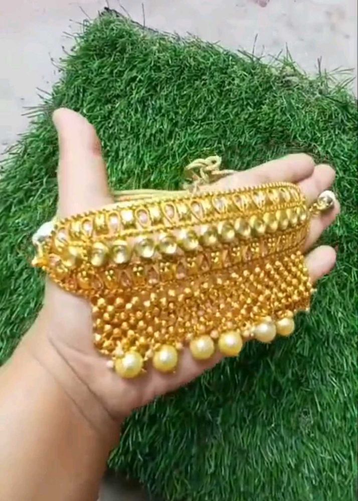 Gold Tone Indian Bridal Necklace