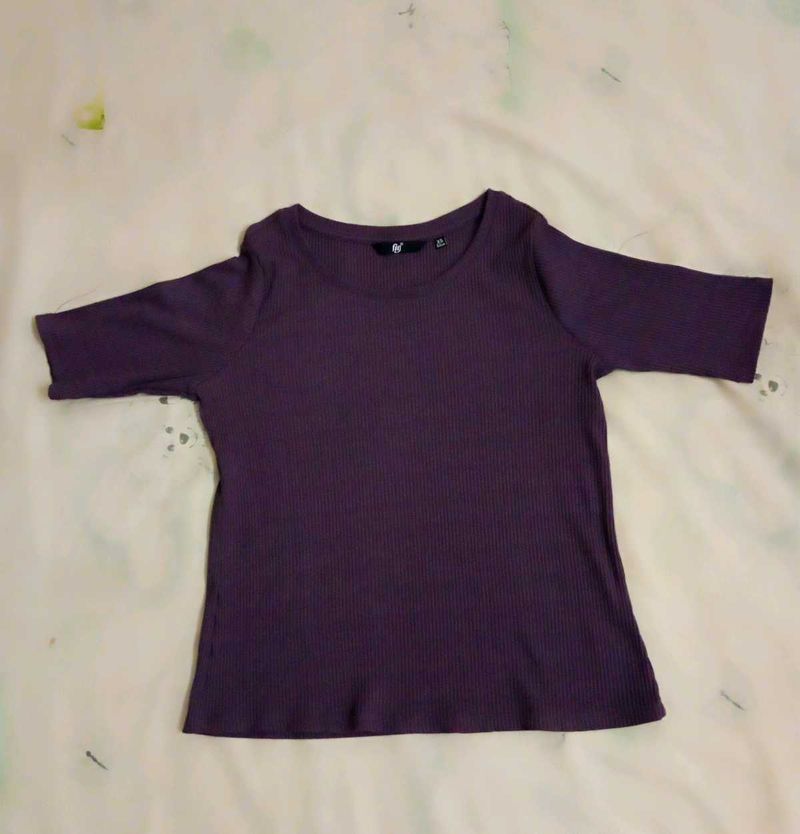 Purple Short Sleeve Top