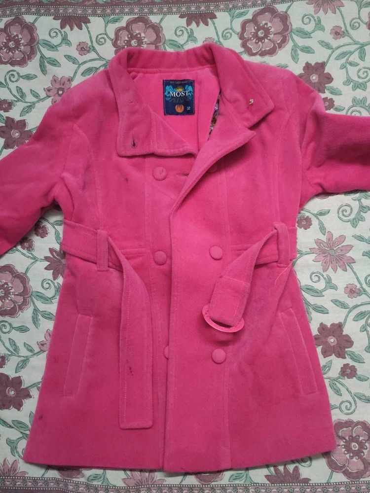 Pink Belted Coat