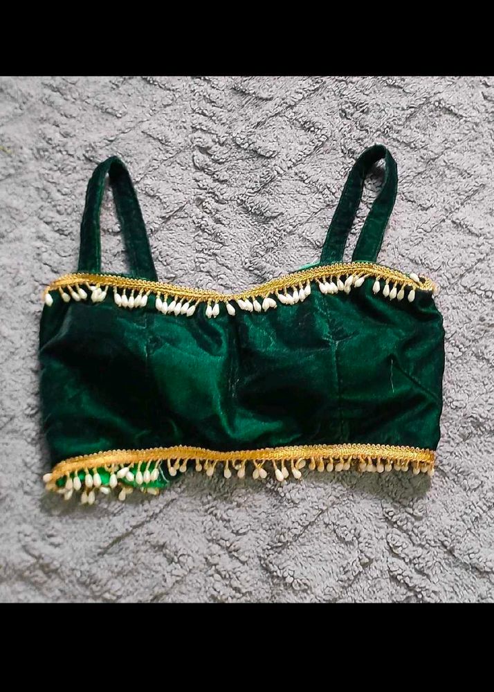 sale Green Velvet Blouse