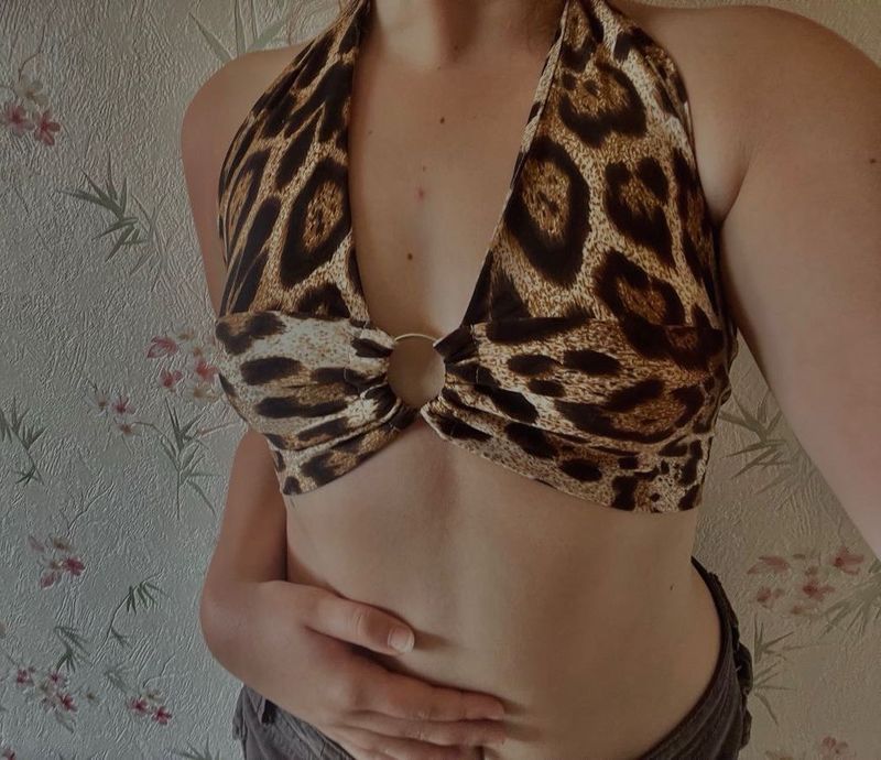 Leopard Print Halter Top