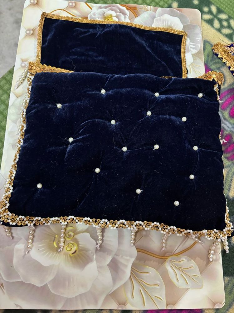 laddu Gopal Rajai  Gadda colour blue fabric velvet