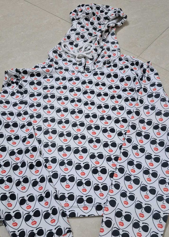 Patterned Hoodie