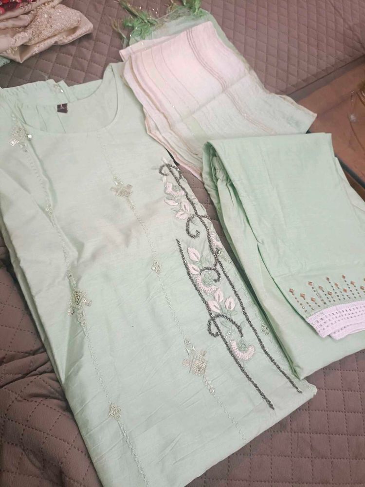 Pant Suit With Dupatta