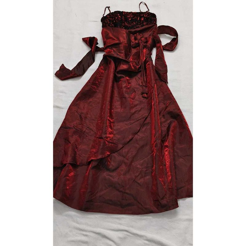 Elegant Maroon Party Dress