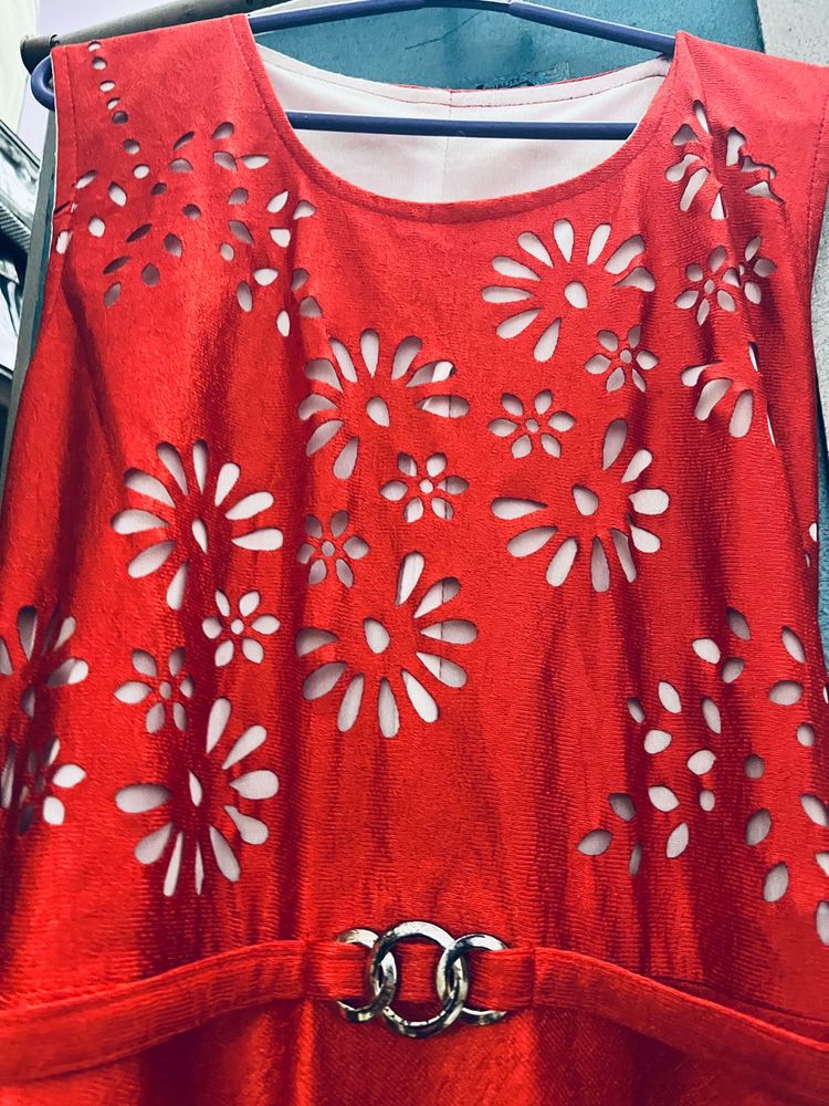 Red Shiny Fabric