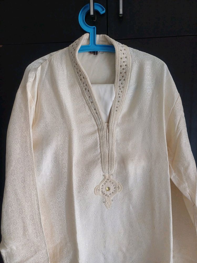 Mens Shervani Ethnic Ware Cream Color