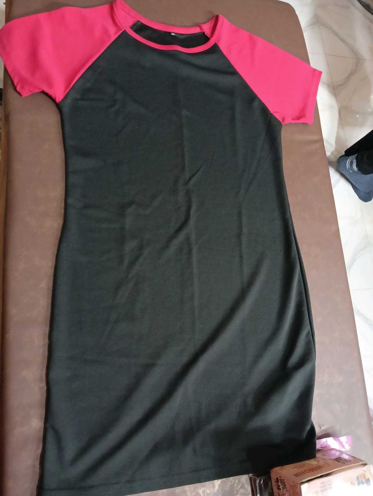 Cute Color Block T-Shirt Dress