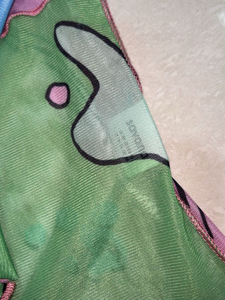 Sheer Graphic Print Top