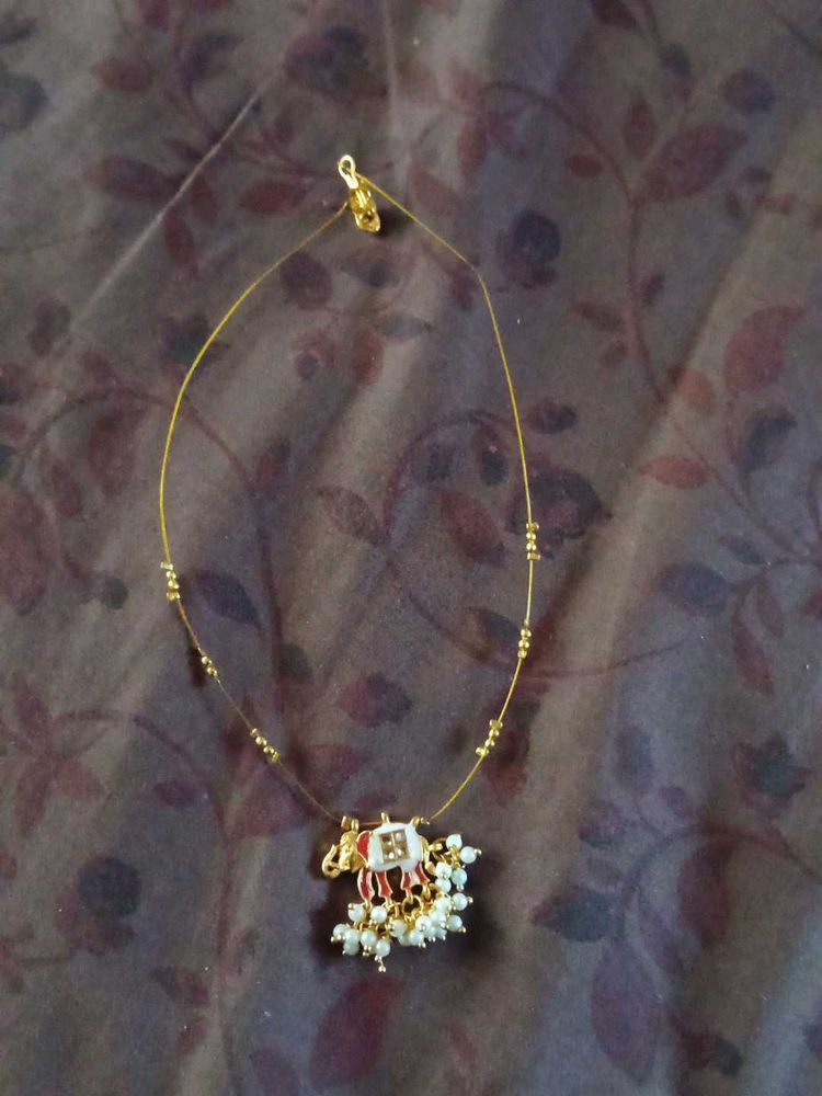 Elephant Pendant invisible chain