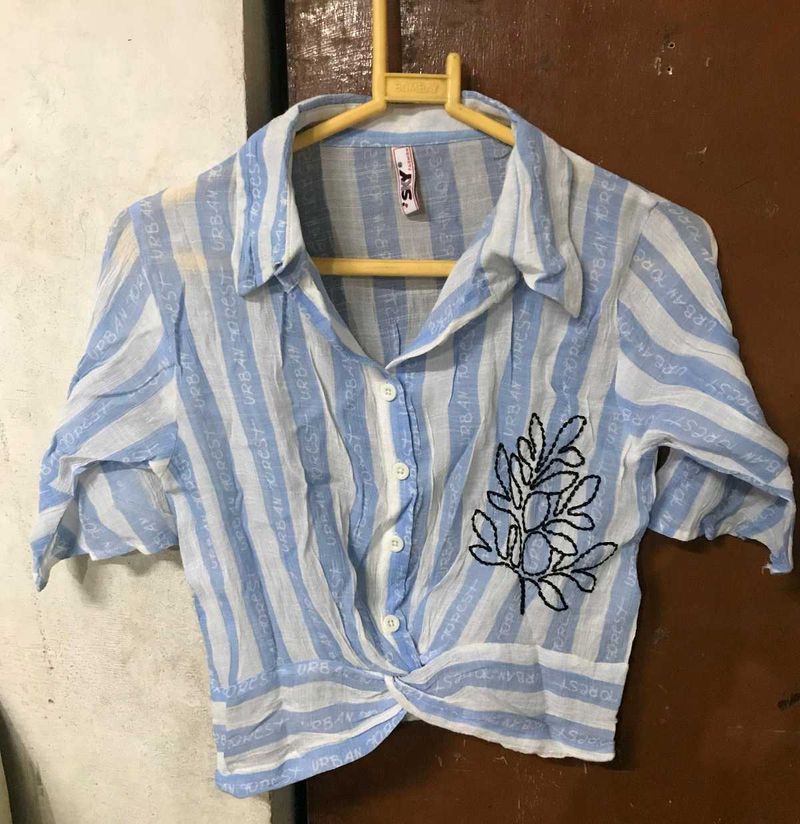 Blue Striped Top