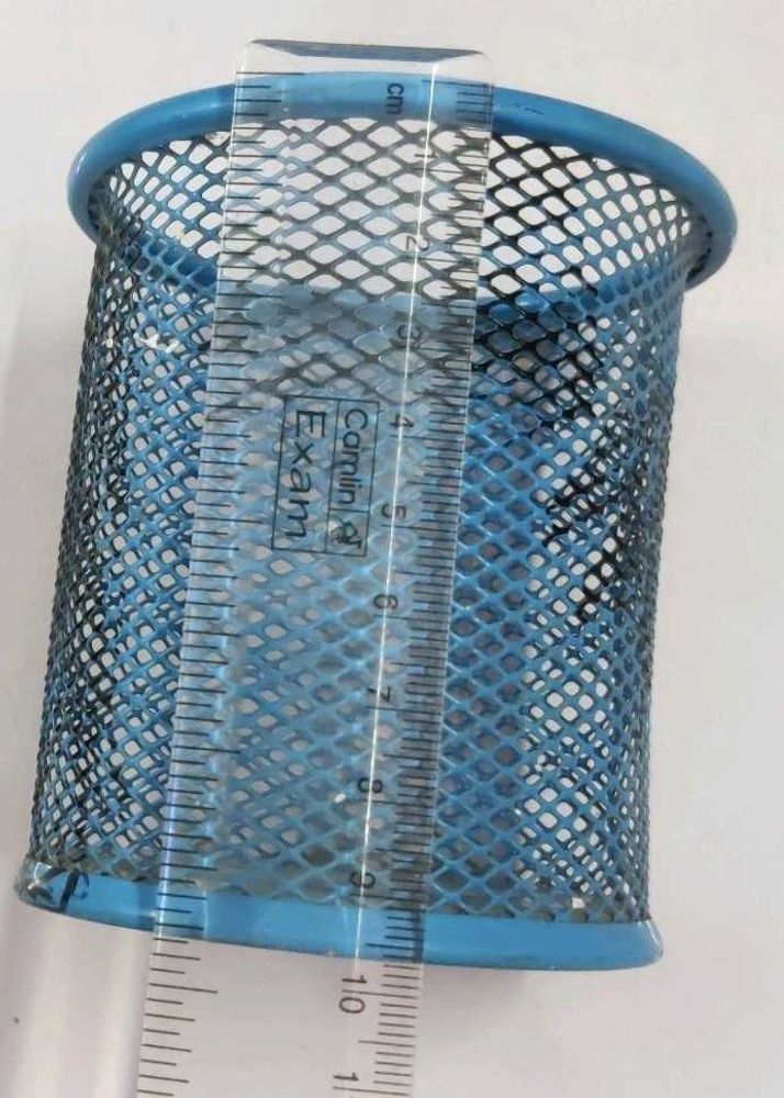 Blue Metal Mesh Desk Organizer