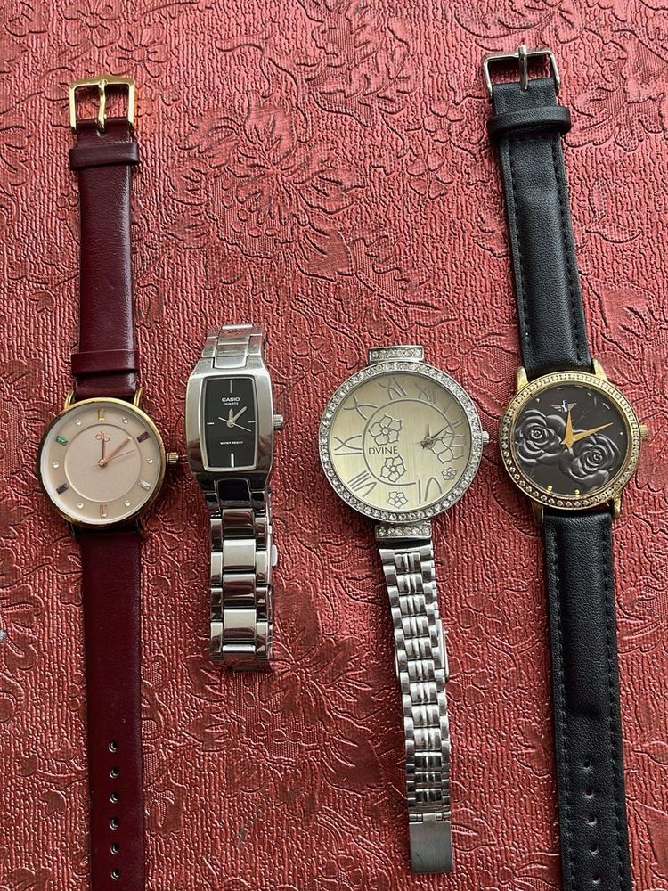 Casio , dress Berry , FN &amp; Dvine 4 Women Watches