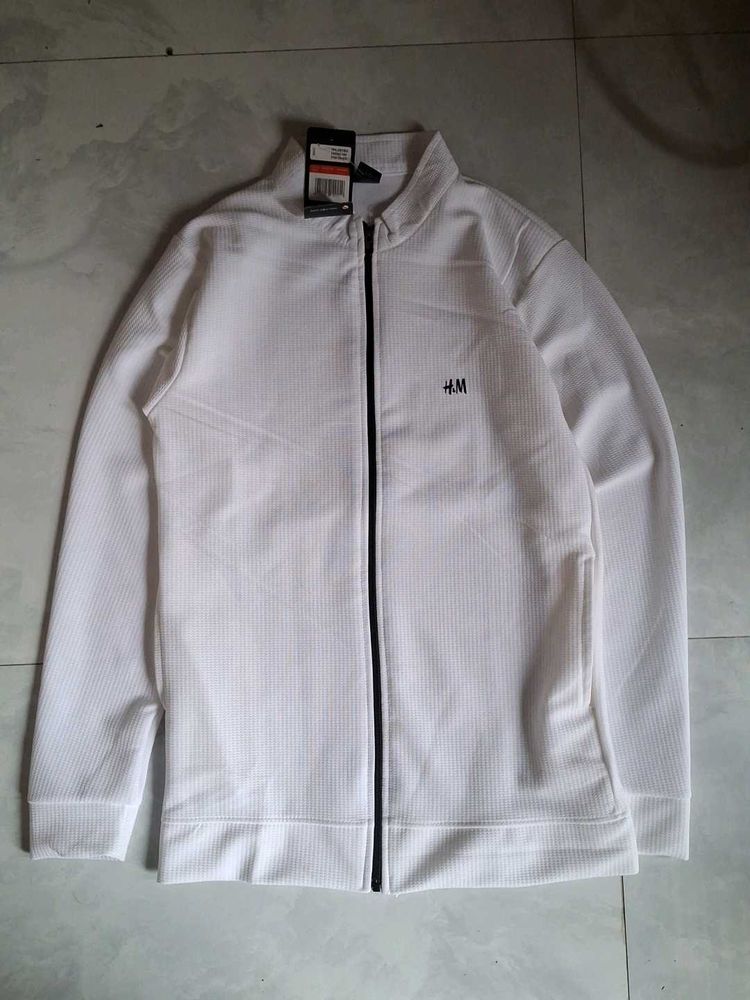 HM White Zip-Up Jacket