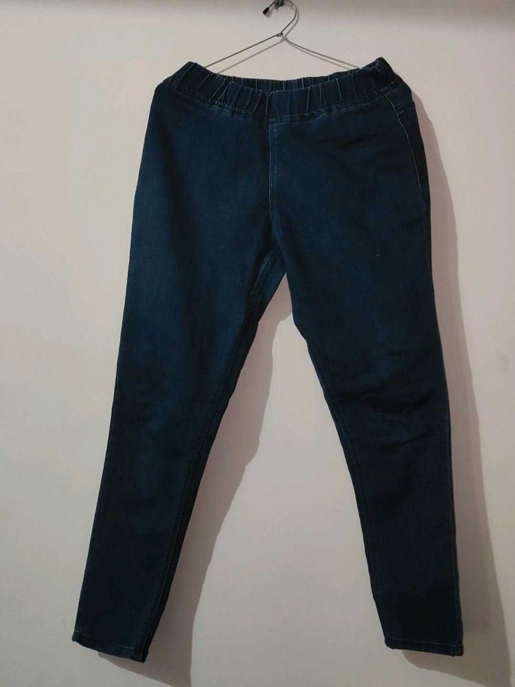 Dark Blue Denim Jeggings