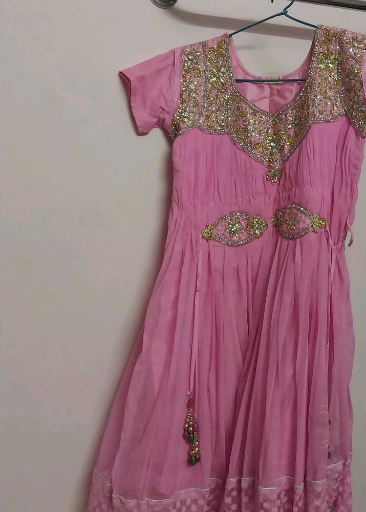 Pink Embroidered Kurta Set