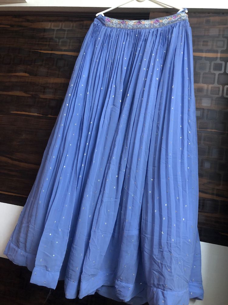 Pleated Blue Skirt