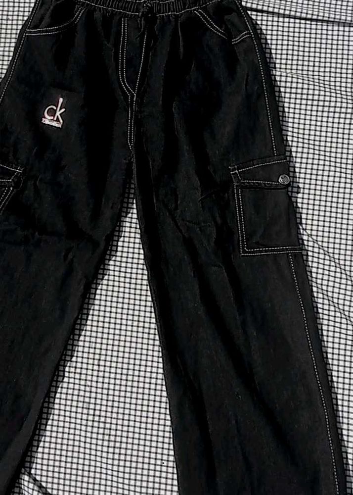 CK Black Cargo Pants