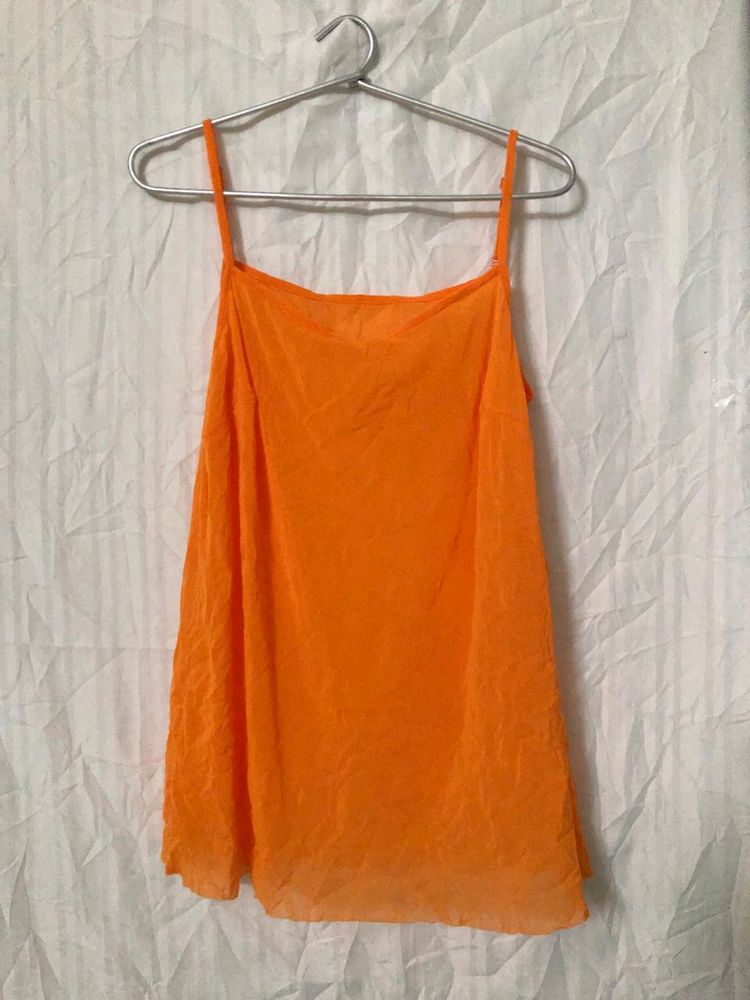 Orange Sleeveless Top