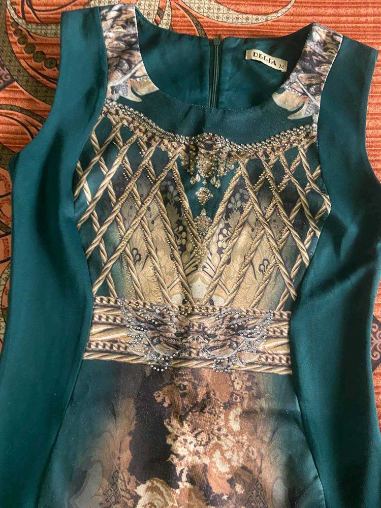 Green Thick Fabric Dress