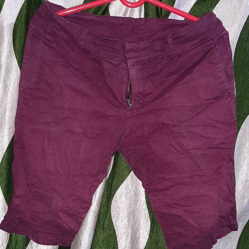 Burgundy KUT from the Kloth Shorts