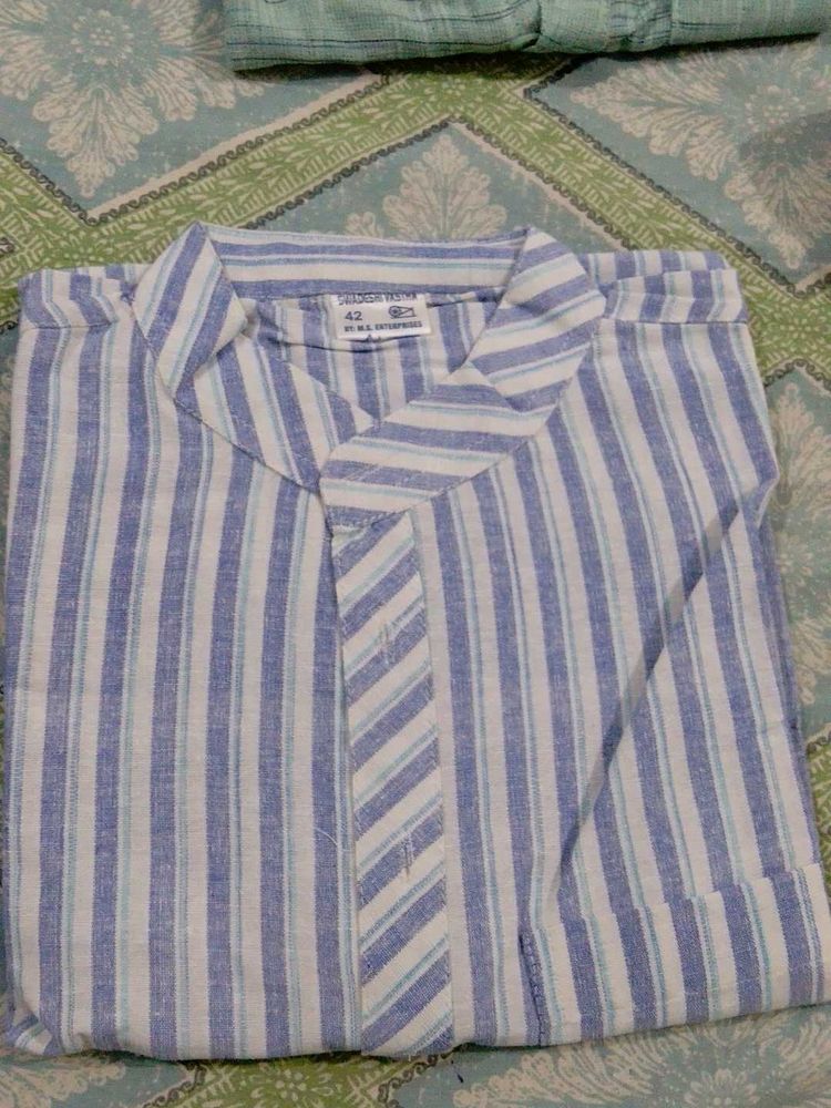 combo of 2 khadi cotton short kurta